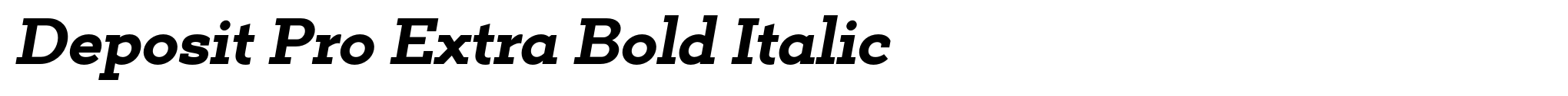 Deposit Pro Extra Bold Italic image
